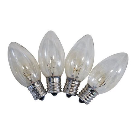 GOLDENGIFTS UTRY2113 C9 White Transparent Replacement Twinkle Bulbs, 10PK GO716650